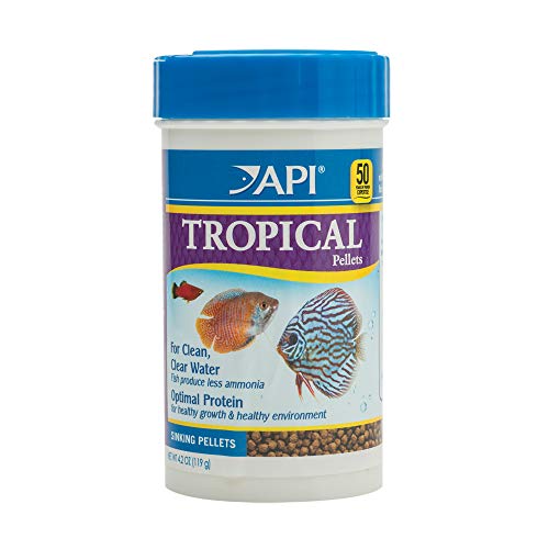 PELLET API TROPICALI Pellet affondante Cibo per pesci Contenitore da 4,2 once, medio (823B)