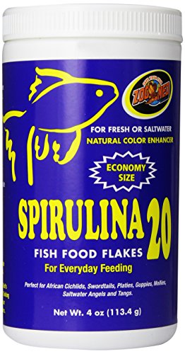 Zoo Med Spirulina 20 cibo per pesci in scaglie, 4 once